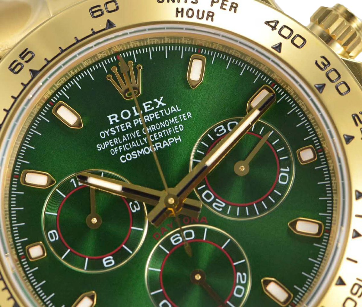 Daytona 116508 Green Dial in Yellow Gold