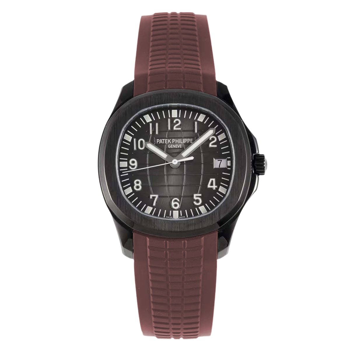 Aquanaut 5167A ‘Black Venom Limited Edition’ Black Dial on Brown Rubber Strap