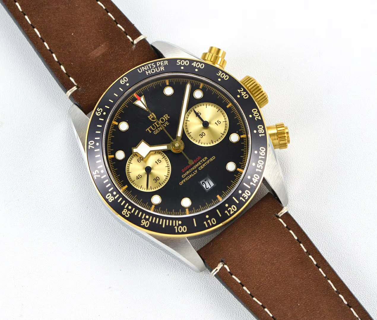 Black Bay Chrono S&G Ref: M79363N on Leather Strap