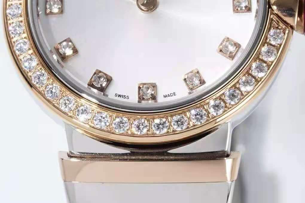 Lvcea Silver Dial in Rose Gold/Steel with D1am0nd Bezel