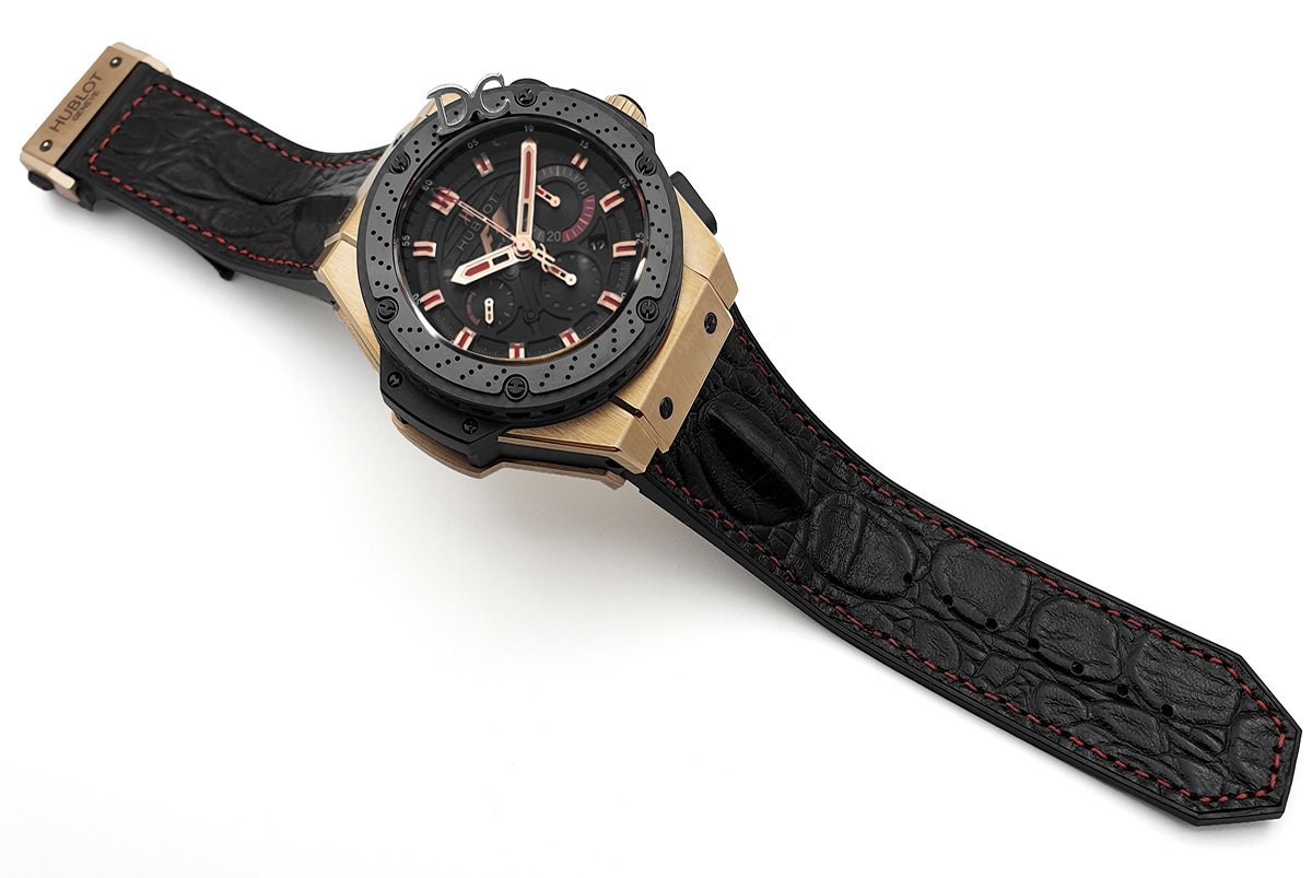 King Power F1 Black Dial Chronograph in Rose Gold