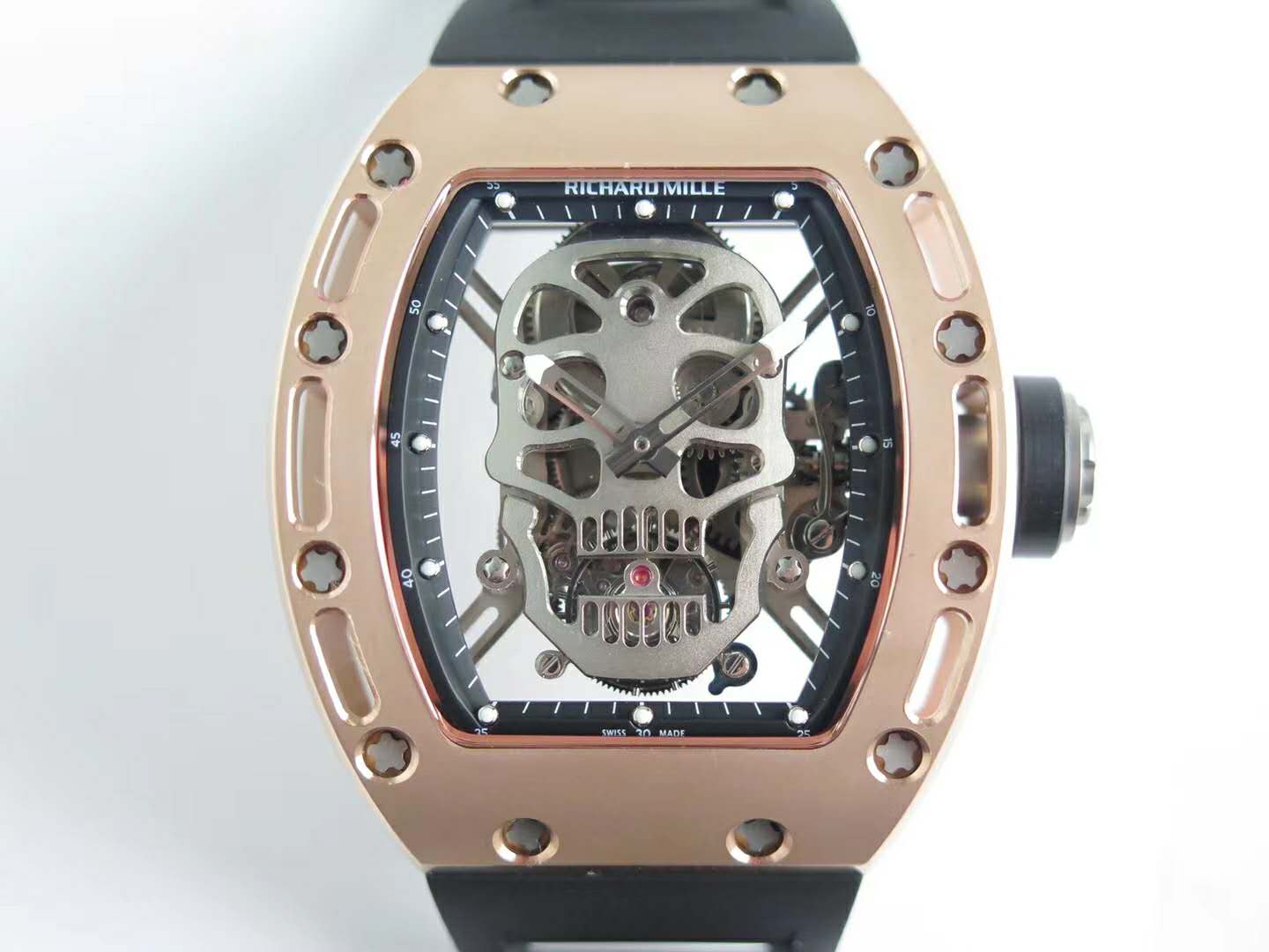 RM 052-01 Tourbillon Skull in Rose Gold