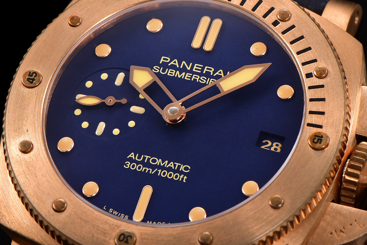 PAM1074 Submersible Bronzo Blu Abisso 42mm